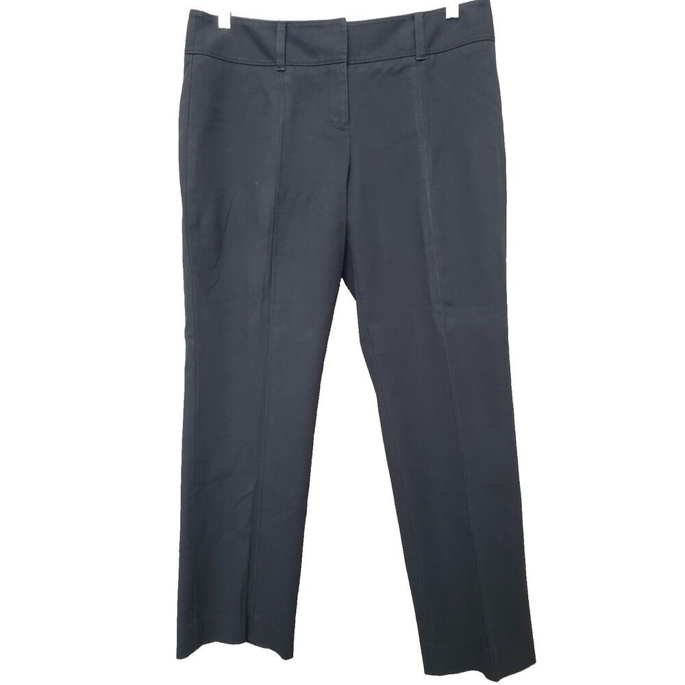 Ann Taylor Stretch Black Cotton Blend Lindsay Pants Size 10